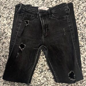 Hollister Black Distressed Jeans